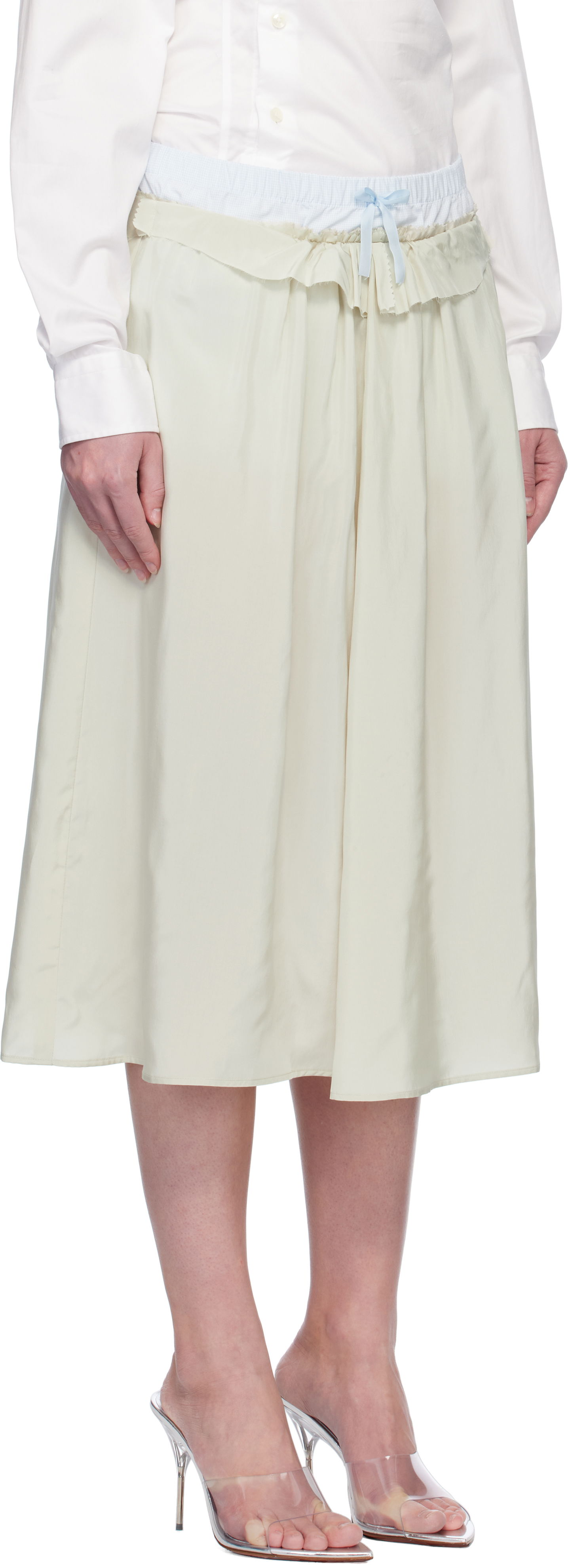 Nederdel Maison Margiela Maison Margiela 'Anonymity Of The Lining' Midi Skirt Grøn | S51ME0037 S76632, 1