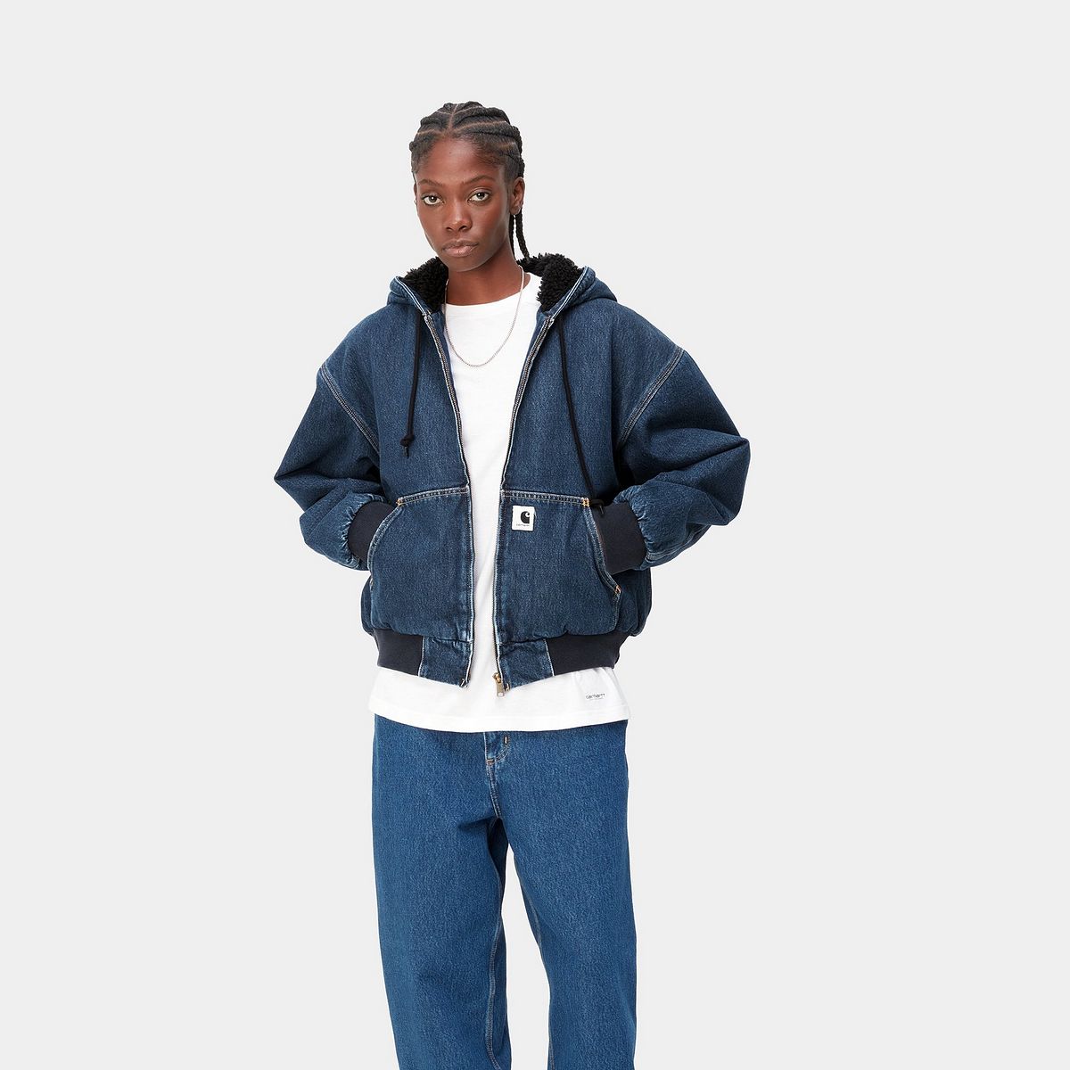 Jakke Carhartt WIP OG Active Jacket "Blue stone washed" Mørkeblå | I032240_01_06, 0