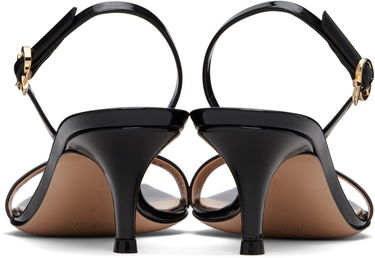 Tilbehør Gianvito Rossi Gianvito Rossi Ribbon Kitten Heel Sandals Sort | G32091-55RIC-VER, 1