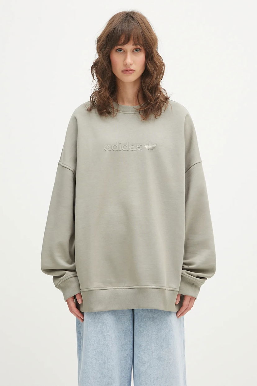 Sweatshirt adidas Originals adidas Originals Ess Lin Crew Sweatshirt Grøn | JW1017