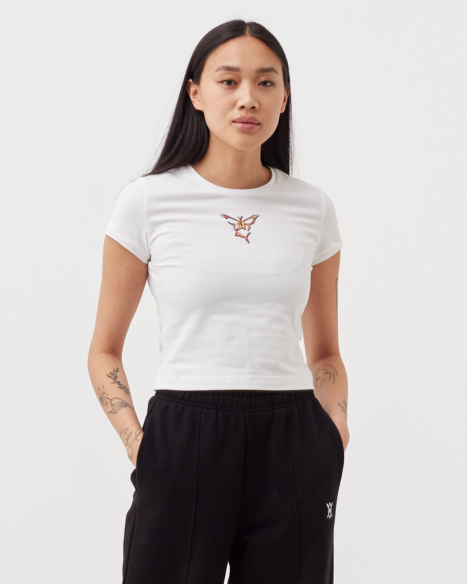 T-shirt Puma DUA LIPA Slim Tee Hvid | 4064537020708, 1