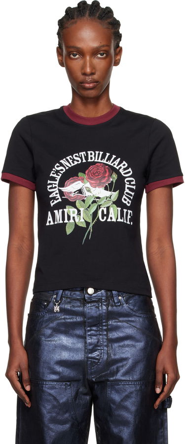 T-shirt AMIRI 'Eagle' Ringer T-shirt Sort | AWJYTE1082, 0