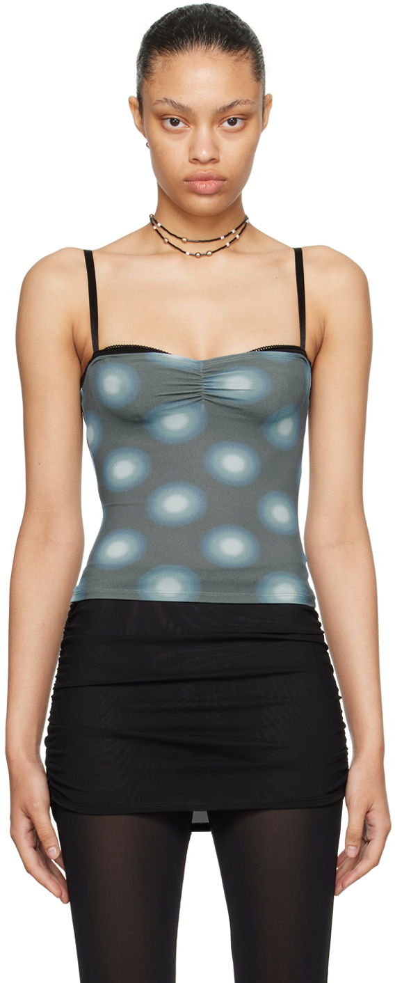Tanktop Miaou Miaou Enzo Print Camisole Blå | 7092TKGRB, 0