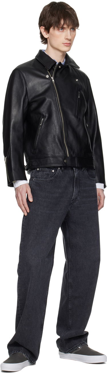Bomberjakke WACKO MARIA WACKO MARIA Double Riders Leather Jacket Sort | 25SS-WMO-BL02, 3