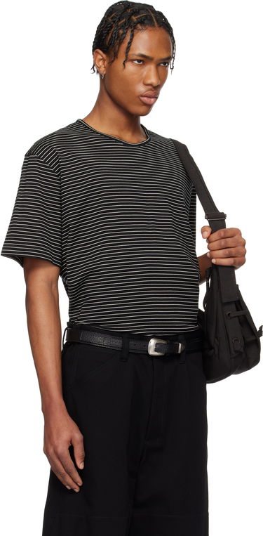 T-shirt LEMAIRE LEMAIRE Striped Short Sleeve T-Shirt Sort | TO1385 LJ1033, 1