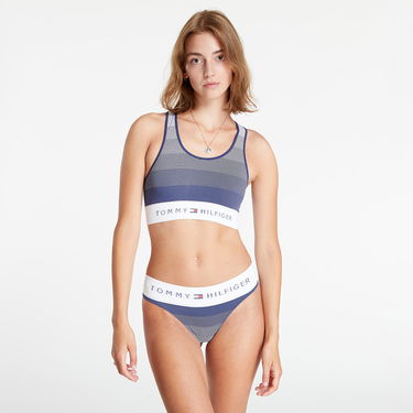 Bh Tommy Hilfiger Seamless Unlined Bralette Seamless Stripe Twilight Blå | UW0UW03572 0BC, 2