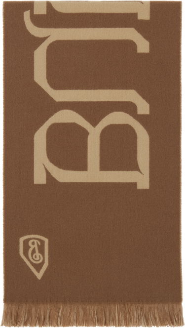 Tørklæde Burberry Burberry Logo Wool Scarf Beige | 8104500, 1