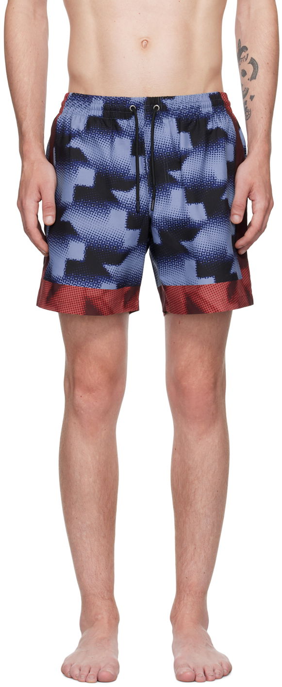 Badetøj Dries Van Noten Printed Swim Shorts Blå | 242-022500-9266