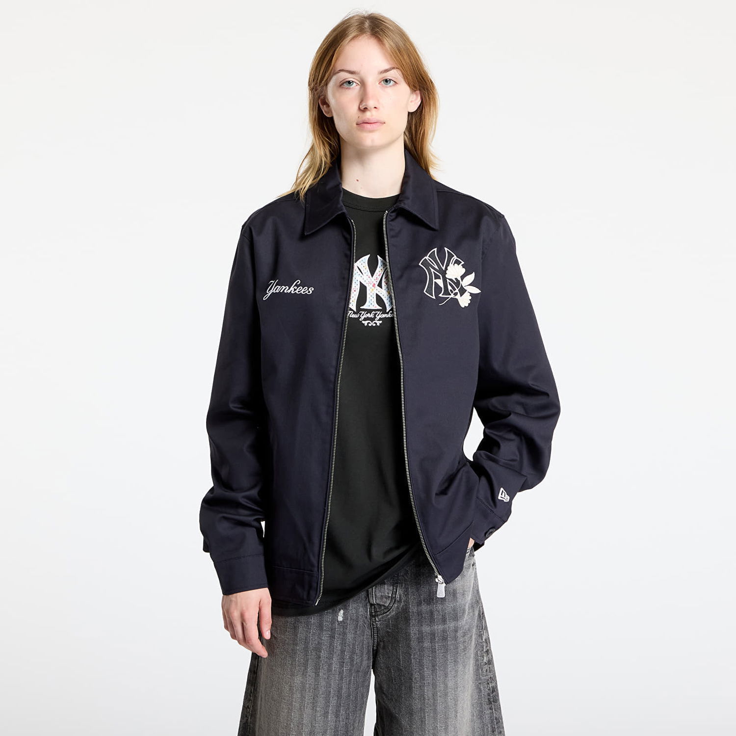 Jakke New Era New Era New York Yankees MLB Collared Jacket Mørkeblå | 60667816, 0