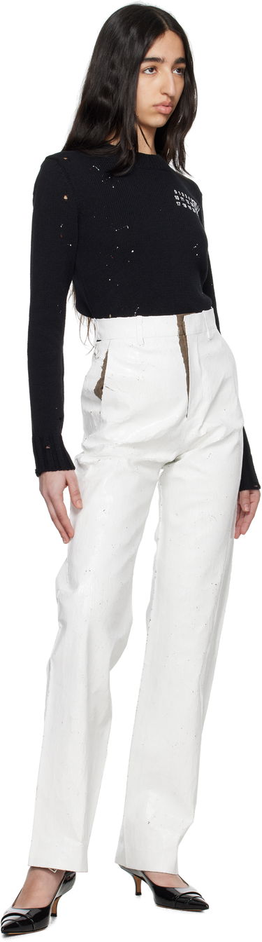 Bukser Maison Margiela MM6 Maison Margiela Tailoring Trousers Hvid | S62KB0224 M35437, 3