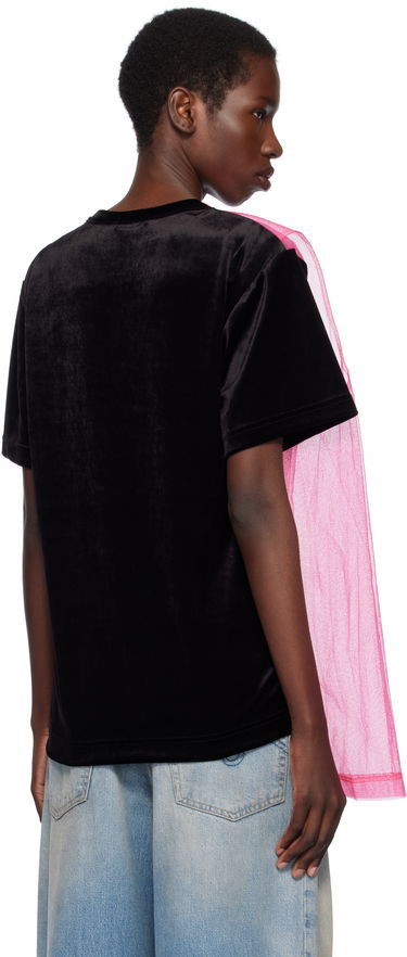 Tanktop Comme des Garçons Homme Plus Jersey & Nylon Tulle T-Shirt Lyserød | PO-T028-051, 2