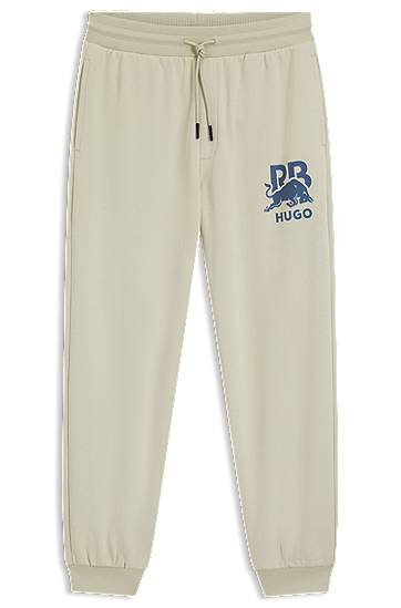 Træningsdragt BOSS RB cotton-terry tracksuit bottoms with bull graphic Beige | 50549309, 0