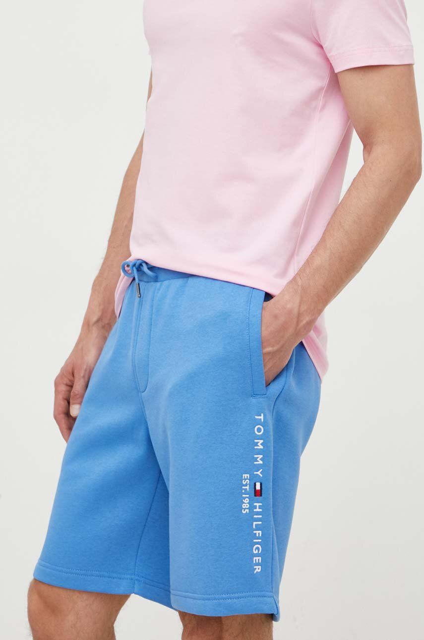 Shorts Tommy Hilfiger Logo Shorts Blå | MW0MW22198, 0