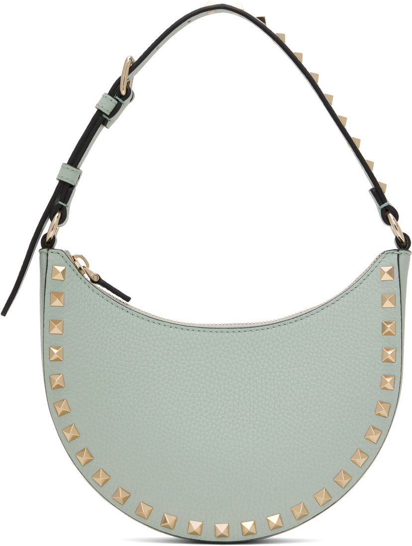 Skuldertaske Valentino Valentino Garavani Mini Rockstud Shoulder Bag Grøn | 6W2P0AI7VSH