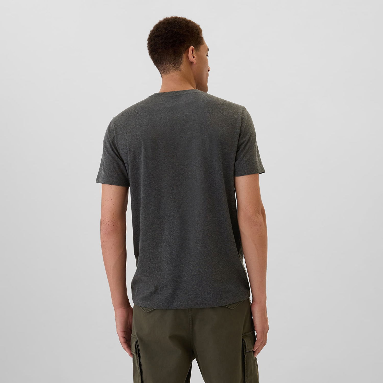 T-shirt GAP T-shirt Micro Logo Crew Charcoal Heather S Sort | 502022-00, 1