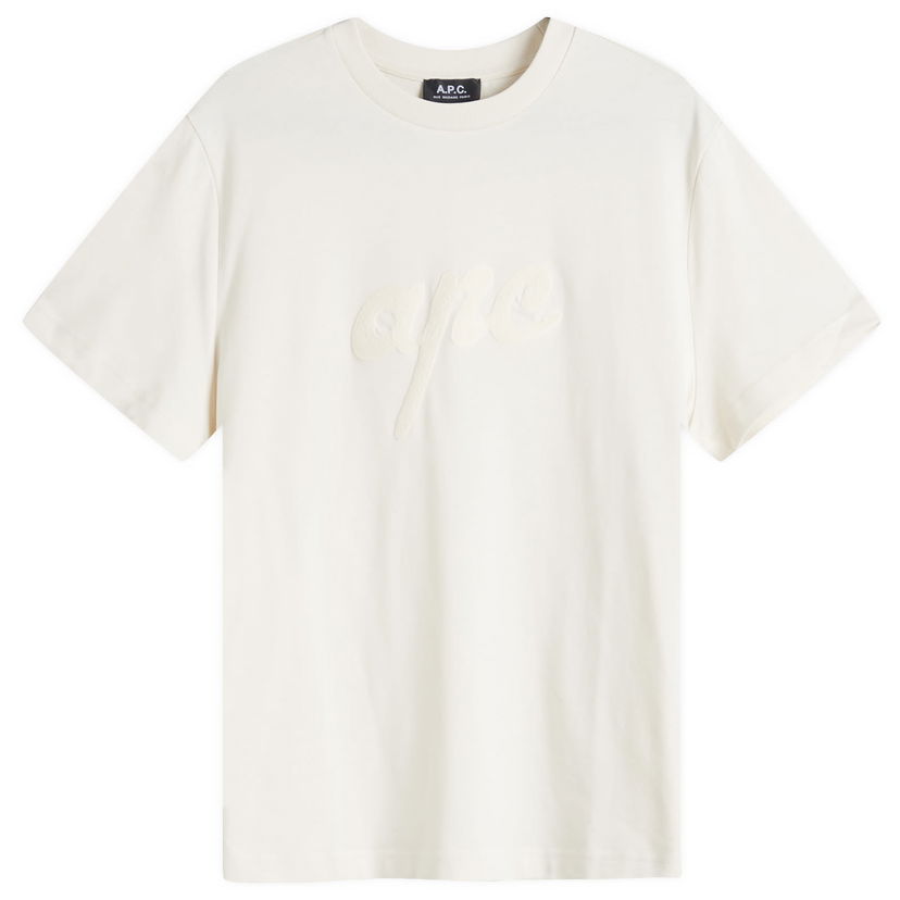 T-shirt A.P.C. Women's Lenny Logo T-Shirt, Size Large Hvid | COHGS-M26504-AAE