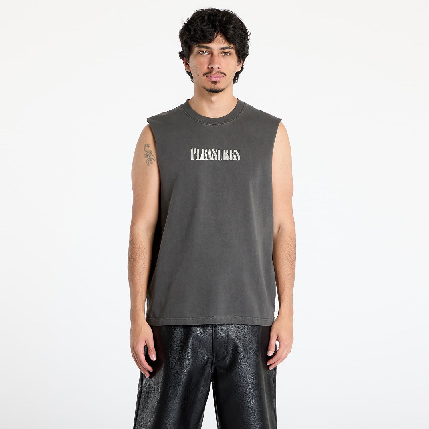 Tanktop Pleasures PLEASURES Onyx Sleeveless T-Shirt Grå | P25SU017 BLACK, 0