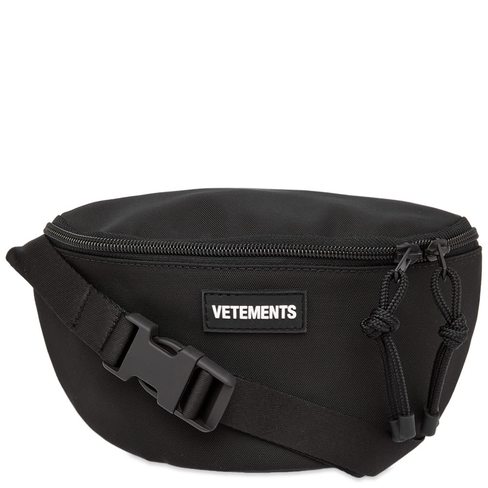 Taljetaske VETEMENTS All Black Logo Fanny Pack Sort | UE63BA500B, 0