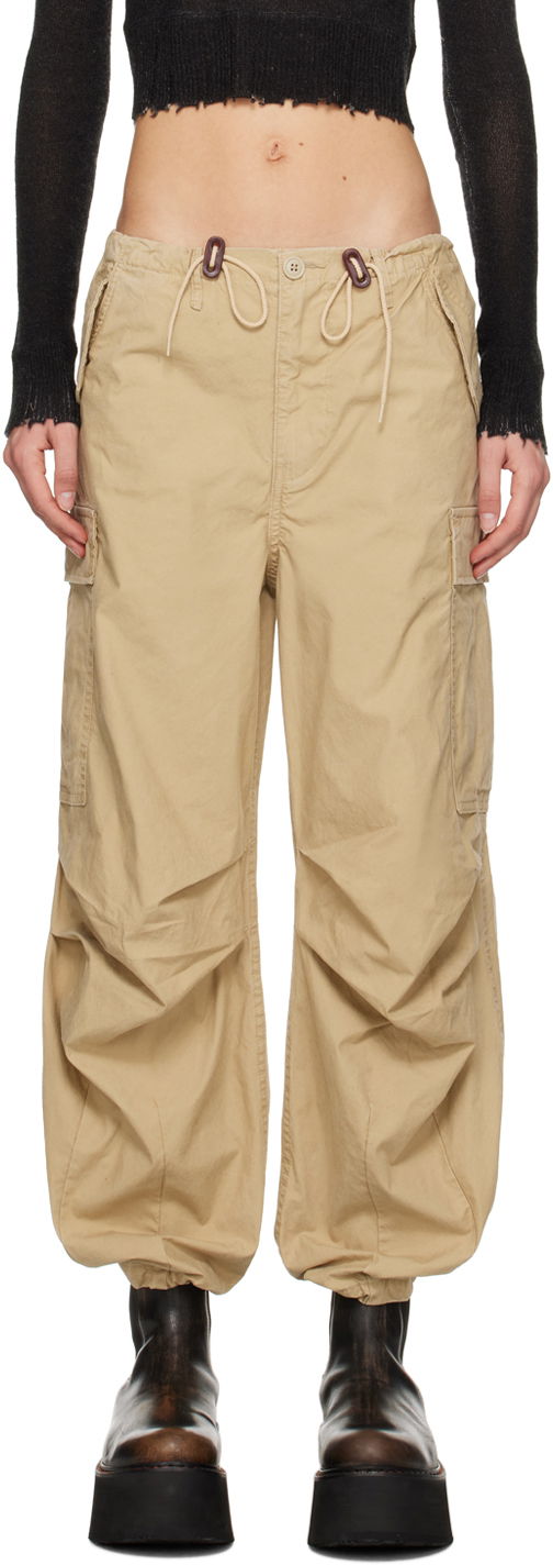 Cargo bukser R13 R13 Balloon Army Trousers Beige | R13WR241-R322B