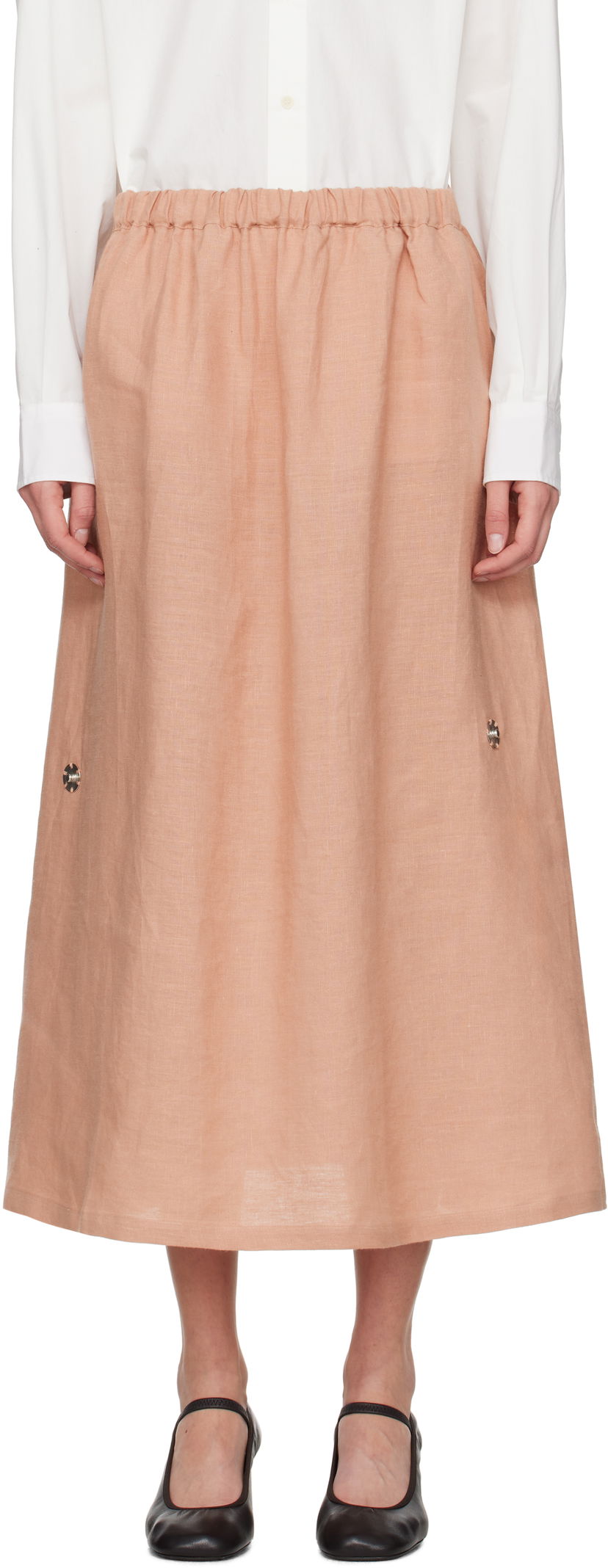 Nederdel Baserange Baserange Ponte Maxi Skirt Beige | SKPO-HE-SP25