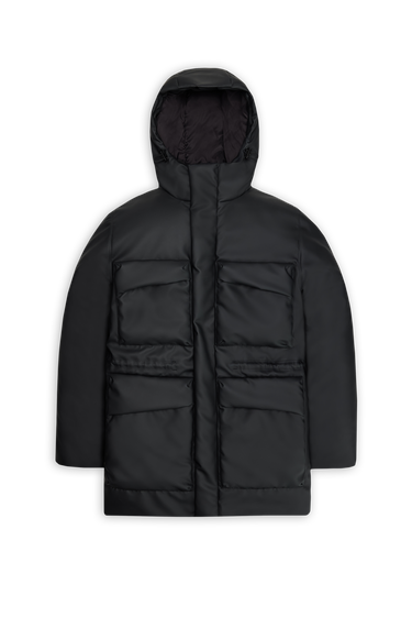 Parka Rains Long Insulated Cargo Jacket Sort | 15930\01, 5