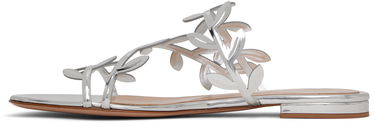 Sneakers og sko Gianvito Rossi Flavia 05 Leaf Detail Slide Sandals Metalisk | G15680-05RIC-MET, 2