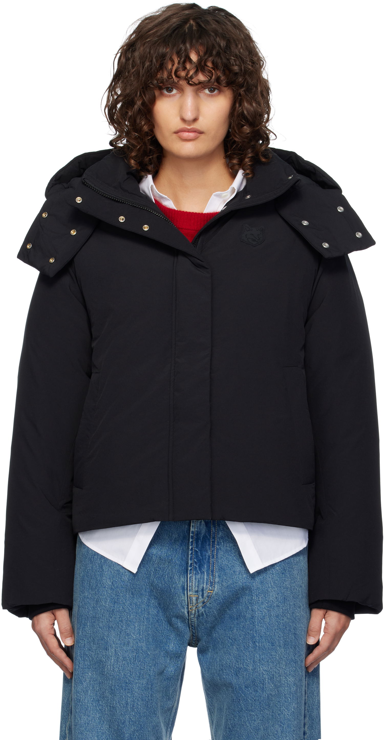 Puffer jakke MAISON KITSUNÉ Maison Kitsuné Puffer Down Jacket Sort | NW02202WQ4031, 0