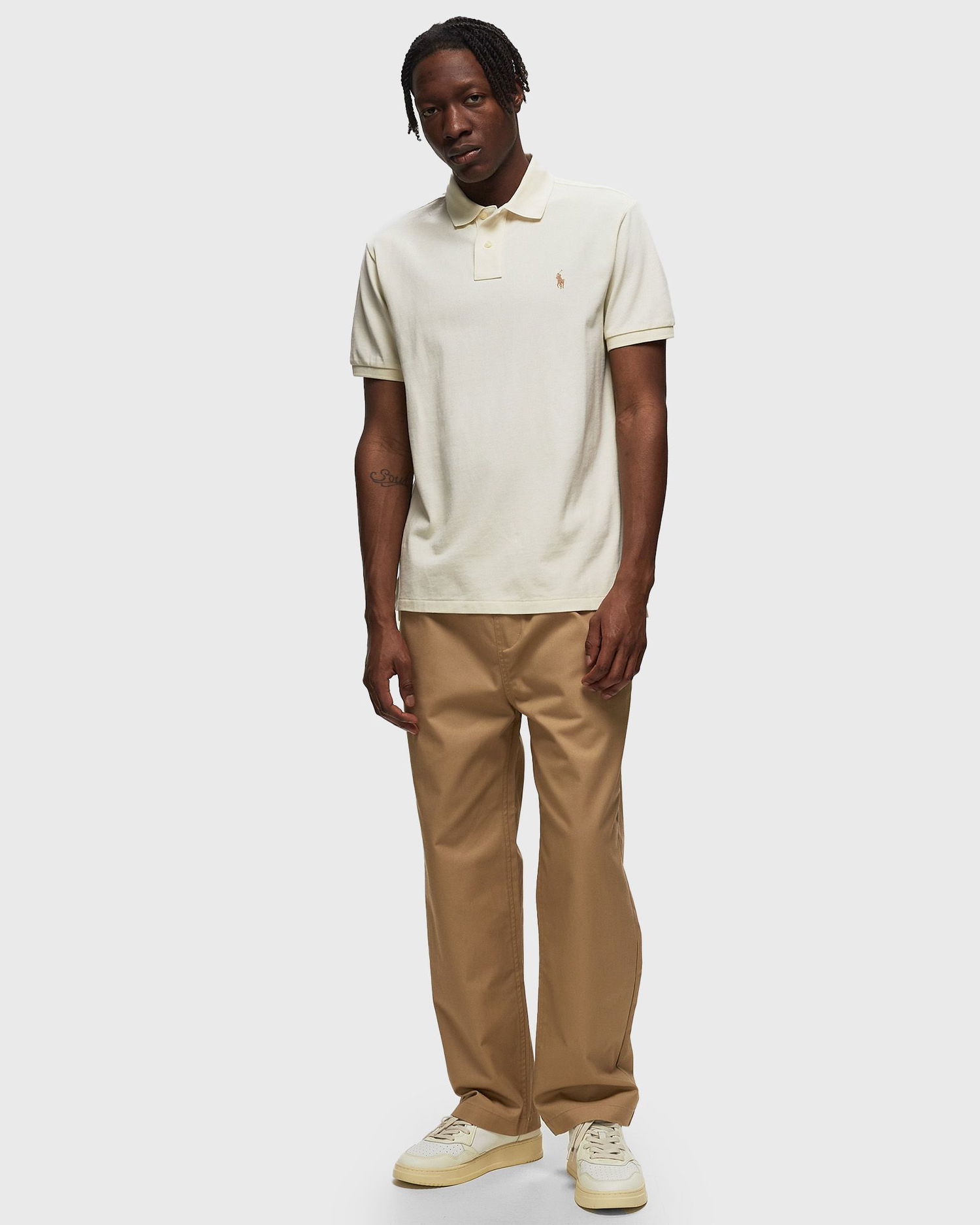 Polo skjorte Polo by Ralph Lauren SSKCCMSLM1-SHORT SLEEVE-KNIT Beige | 710680784372, 1