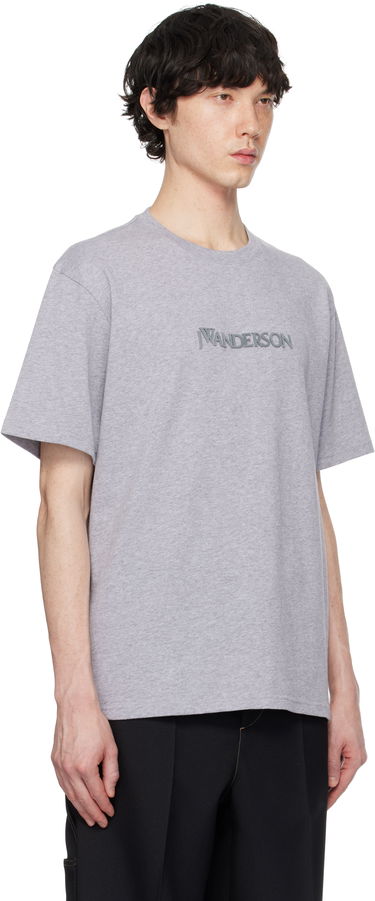 T-shirt JW Anderson JW Anderson Logo Embroidery T-Shirt Grå | JT0258-PG1510, 1