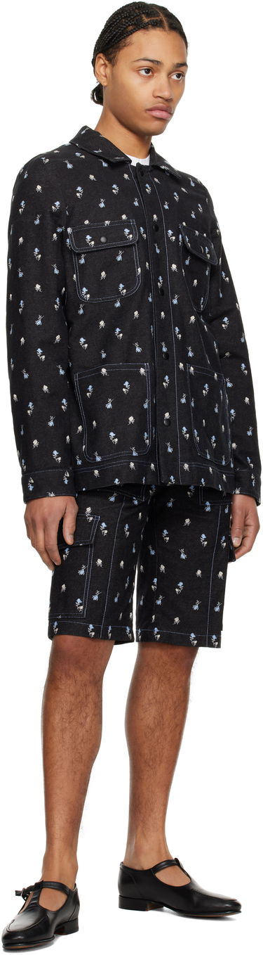 Skjorte Anna Sui Anna Sui Embroidered Roses Barn Jacket Sort | M1025K33, 3