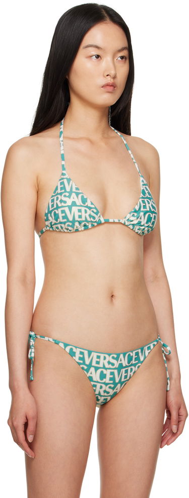 Badetøj Versace All Over Logo Triangle Bikini Top Flerfarvet | 1001406-1A08162-5V550, 3