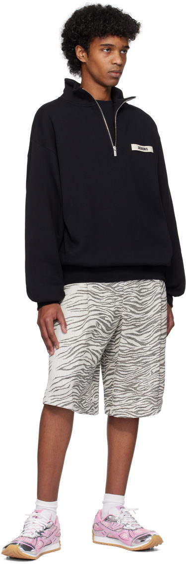 Sweater Jacquemus Jacquemus Gros Grain Zipped Rollneck Sweatshirt Sort | 25E255JS283-2458, 3