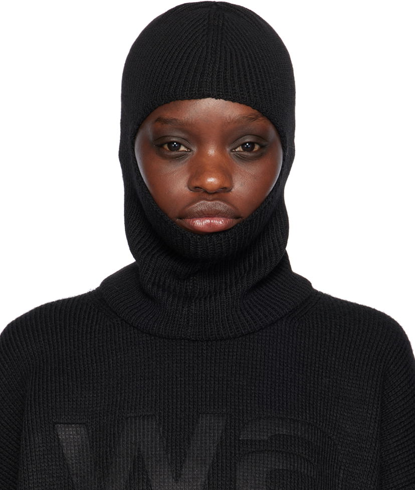 Beanie Alexander Wang Logo Compact Deboss Balaclava Sort | 4KC4239056