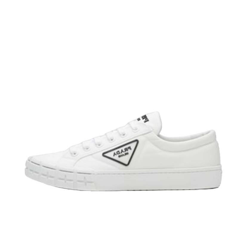 Sneakers og sko Prada Wheel Cassetta Low White White Black Hvid | 2EG323_1YFL_F0009