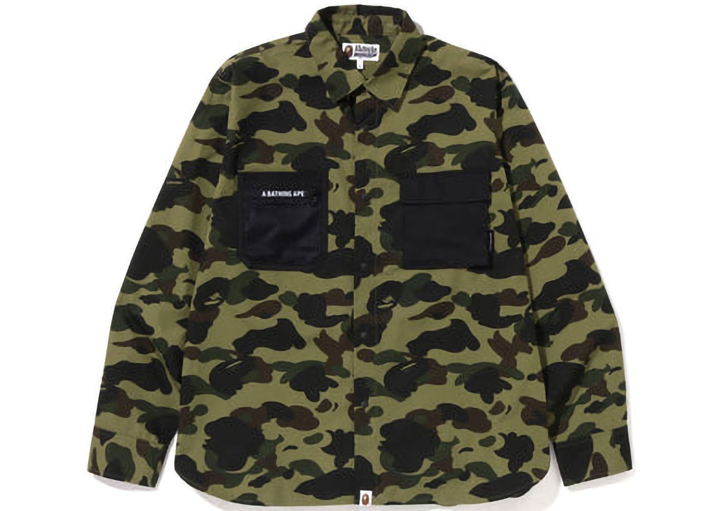 Skjorte BAPE 1St Camo Outdoor Detail Pocket Relaxed Fit Shirt Grøn | 1I80-131-004, 0