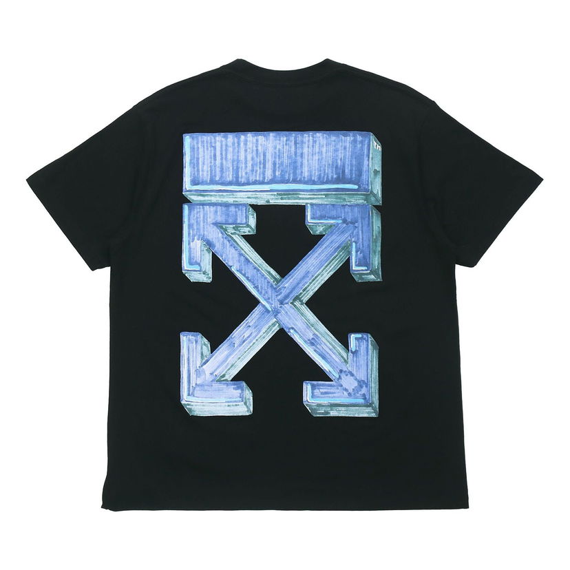 T-shirt Off-White Off-White Maker Arrows Print T-Shirt Sort | OMAA038E20JER0021045
