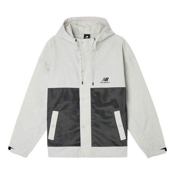 Vindjakke New Balance Classic Logo Print Jacket Grå | AMJ11332-OGR