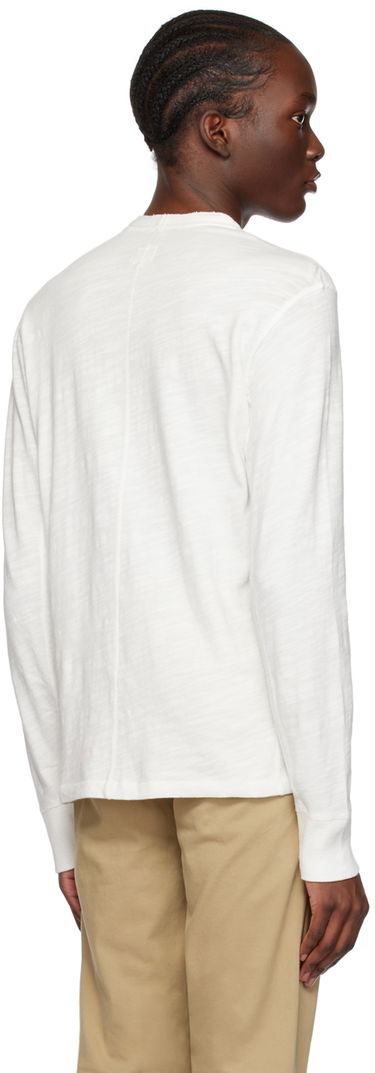 T-shirt rag & bone Rag & Bone Long Sleeve Henley Shirt Hvid | M000T656G, 2