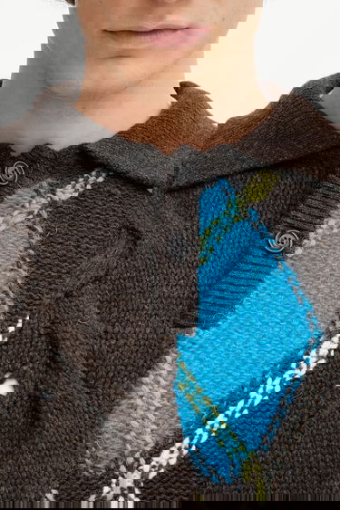 Sweater Andersson Bell Andersson Bell Argyle Fisherman Polo Sweater Brun | atb1346m, 4