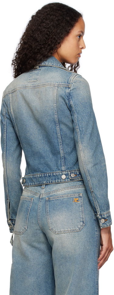 Jakke Courrèges Courrèges Denim Trucker Jacket Blå | 324DBL002DE0033, 2