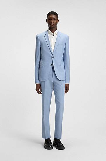 Skjorte BOSS Extra-Slim Fit Stretch Cotton Satin Shirt Hvid | 50539721, 1