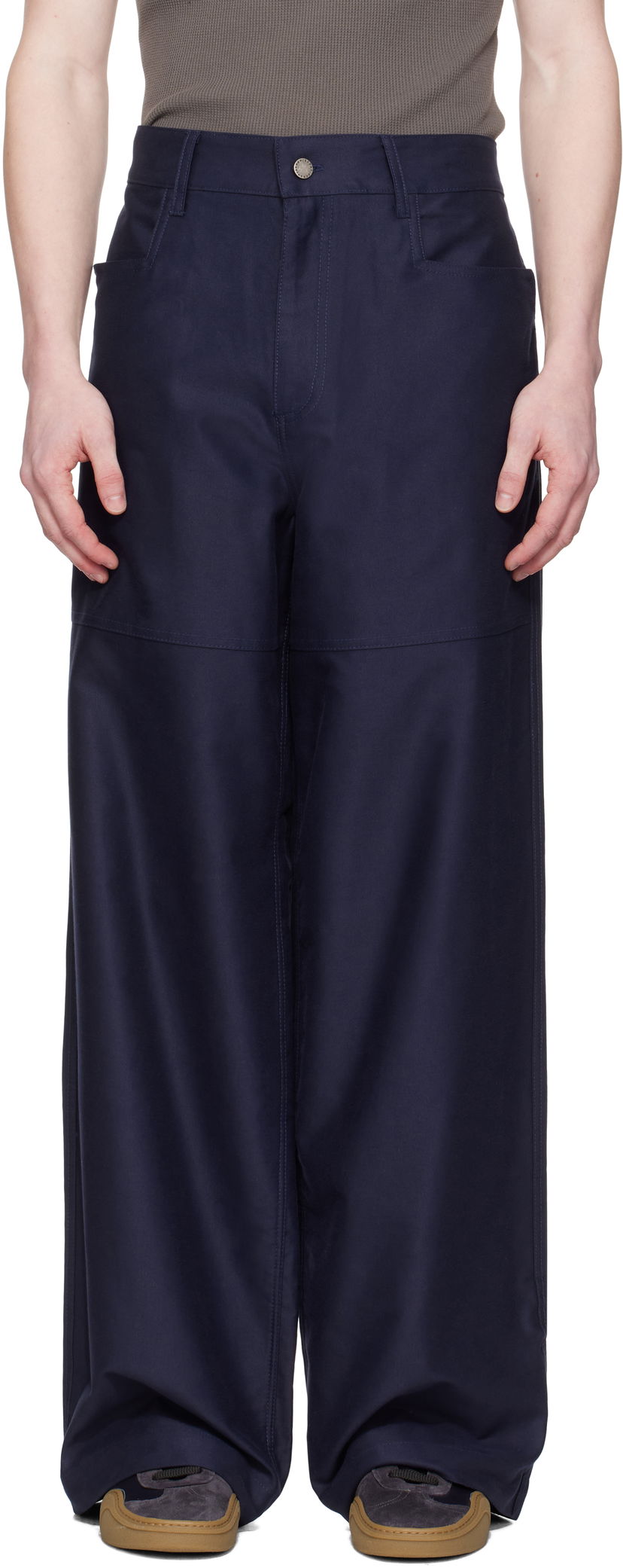 Bukser Serapis Serapis Wide Sailor Trousers Mørkeblå | SS25_WP_1