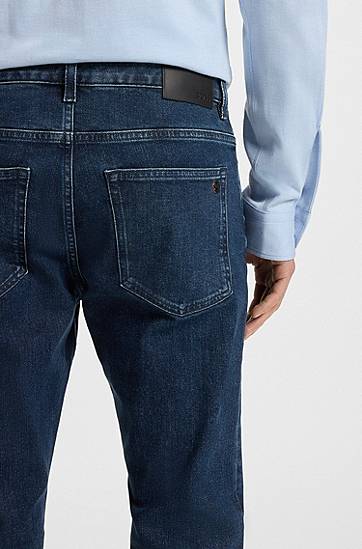 Jeans BOSS BOSS Delaware Slim-Fit Comfort-Stretch Jeans Blå | 50544630, 1
