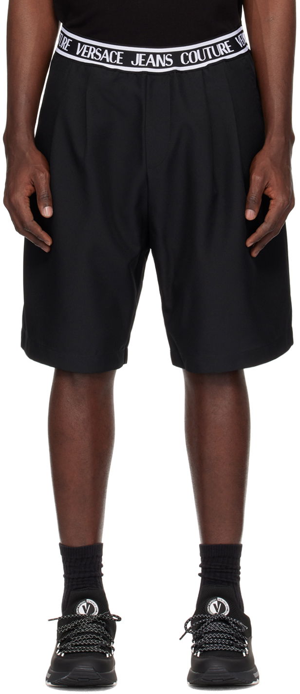Shorts Versace Couture Black Jacquard Shorts Sort | E76GAD119_EN0307