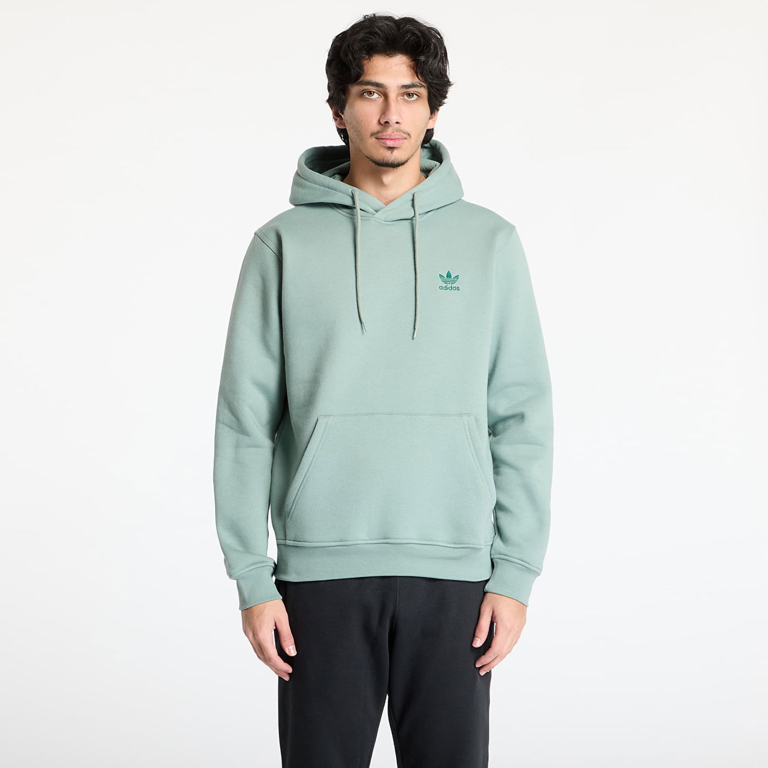 Sweatshirt adidas Originals Trefoil Essentials Hoodie Grøn | JD2400, 0