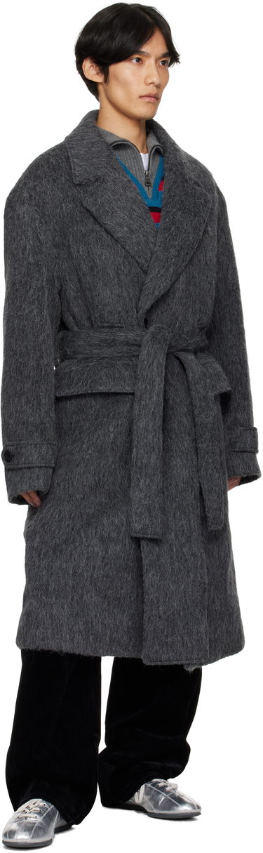 Frakker Andersson Bell Andersson Bell Mattia Shaggy Wool Robe Coat Grå | awa715m, 3