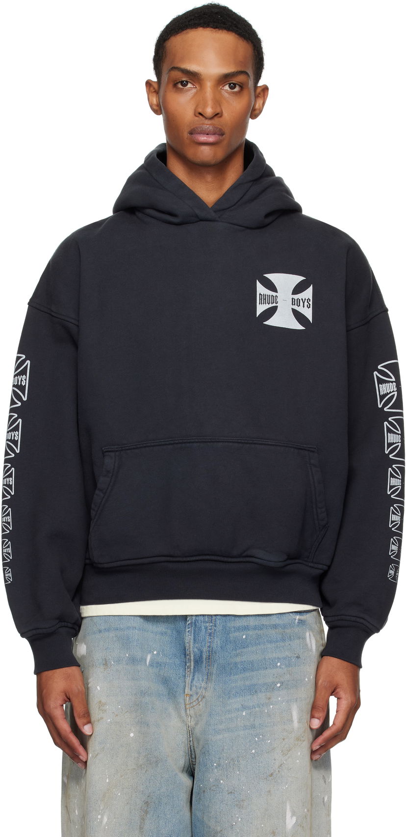 Sweatshirt Rhude Rhude 'Rhude Boys' Hoodie Sort | RHPF25HO06012