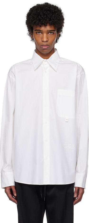 Skjorte Maison Margiela MM6 Maison Margiela Long-Sleeved Shirt Hvid | SH0DT0020 M35152, 0