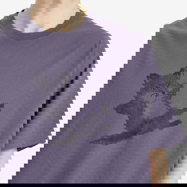 T-shirt MAISON KITSUNÉ Maison Kitsuné Chillax Fox Print Oversize T-Shirt Lilla | OM00108KJ0008-0120, 5
