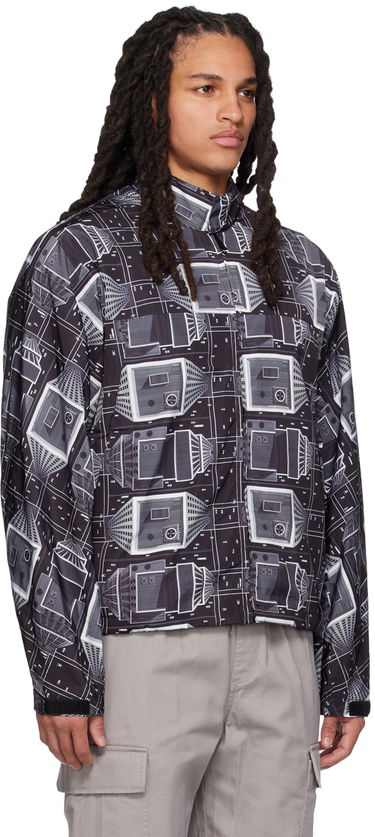 Vindjakke BILLIONAIRE BOYS CLUB Skyscraper Print Jacket Sort | B23114, 1